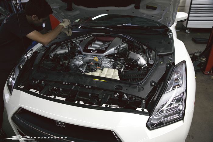 Our tech starting the SPE700 build.