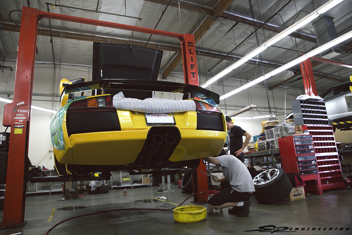 Adjusting ride height just a wee bit.