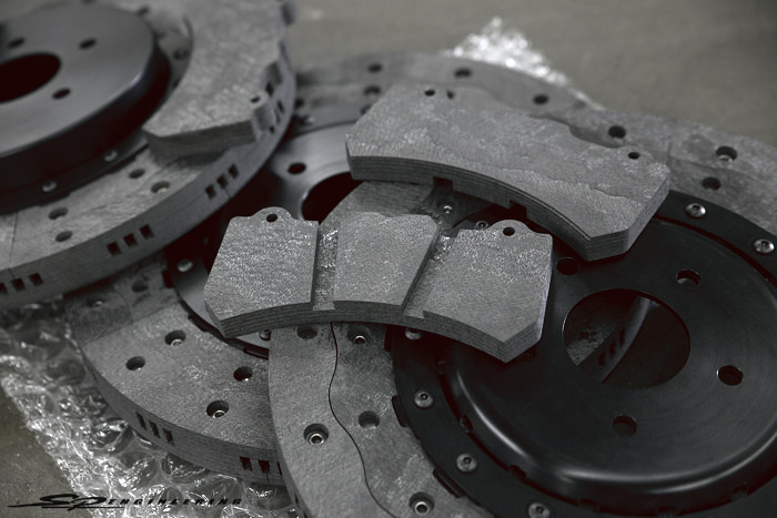 “ RPS Brakes are made from real carbon-carbon material and not carbon-ceramic. The manufacturing process used by RPS is so unique and economical it has received a US Patent. Real carbon-carbon is used in Formula One, Le Mans, and Top fuel and Funny Car drag racing, not carbon-ceramic. Carbon-ceramic brakes are becoming more popular on performance cars because compared to steel rotors, they weigh less and their surface has a longer wear life. Also compared to real carbon-carbon their production time is a couple of days versus many months. ” – RPS Carbon Technology