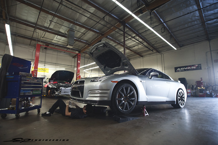 Our very first 2015 GT-R visit from a first time GT-R buyer. We’re happy and excited for Vincent. So far we’ve installed Spec-R springs and a set of spacers to push the factory wheels out. We look forward to what Vincent’s next move is because it might involve an SPE power package.