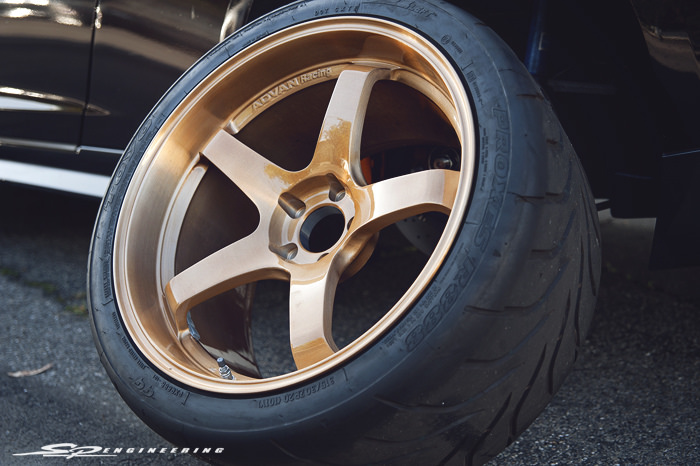 What makes this special to us is the custom Rose Gold finish on the Advan GT’s. Looks great and even greater in person.