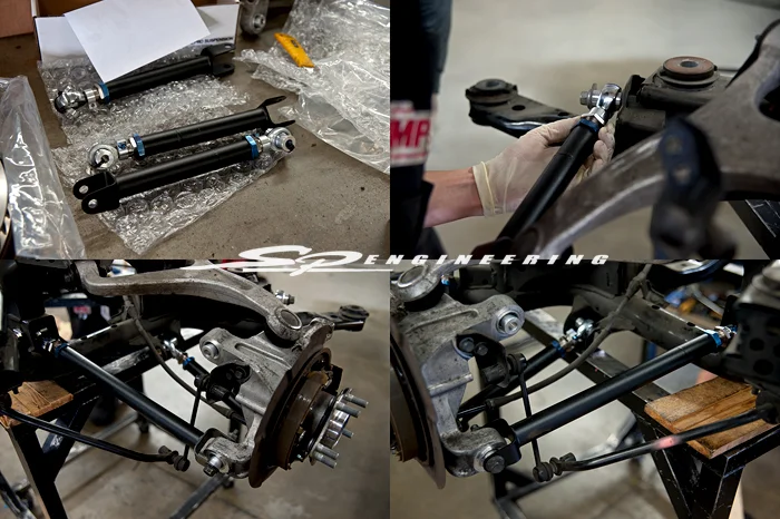 While the transmission was being upgraded, SPL Parts suspension arms were installed with a breeze since the subframe was down: Click Me