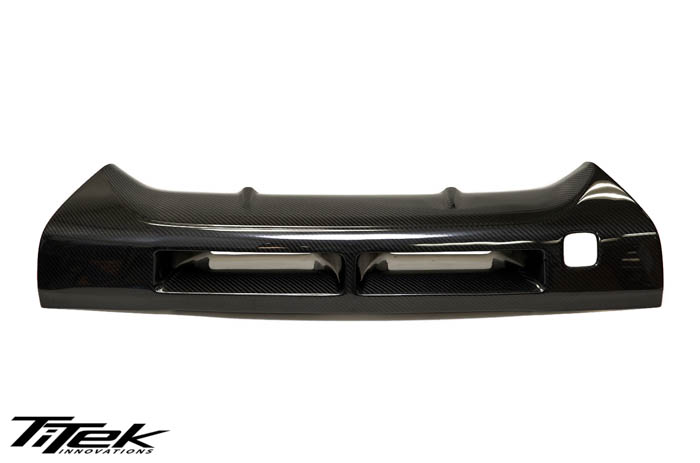 TiTek’s CF bumper duct is perfect for those who seek a new look without having to purchase a whole new aftermarket bumper. Made with high quality vacuumed infused carbon, this bumper duct fits on point and retains the factory tow hook hole location. Besides adding an aggressive touch to the front end, the duct helps guide cool air into the intercooler for maximum performance. PLEASE NOTE : This mod requires cutting of the front bumper and support beam. Professional install is recommended. Part # R35-1300W MSRP: $1199.00 Retail: david@sp-power.com 626-333-5398