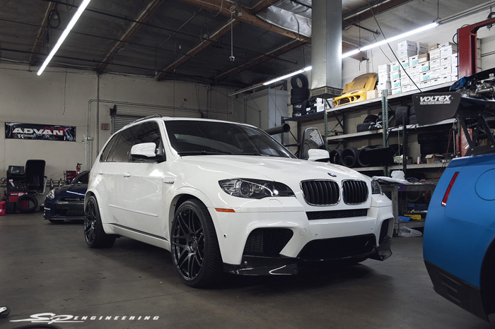 It’s not everyday you see a simply modified X5 M. You’ll see the occasional ones with 22’s or terribly murdered out and overall just bad from time to time. But we’re hoping this one will attract some attention for our customer.