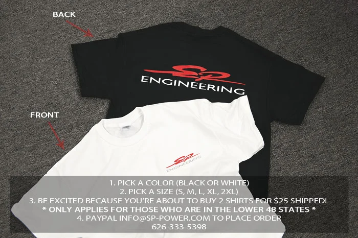 Product Release/SPE News: SP Engineering Logo T-Shirts Sale