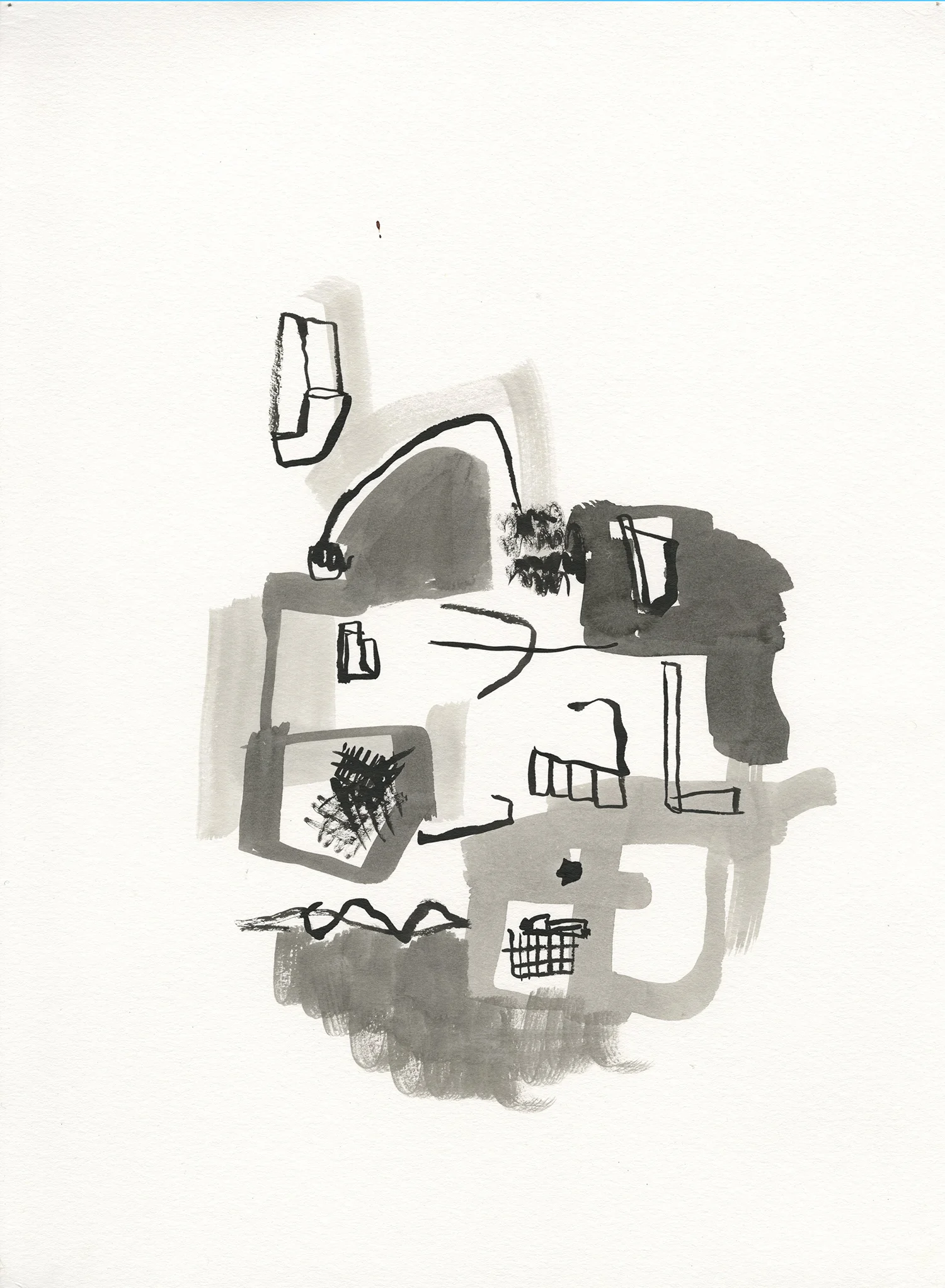 ink wash on paper, 2016 15 x 11 inches (frame size 19 x 15 inches)