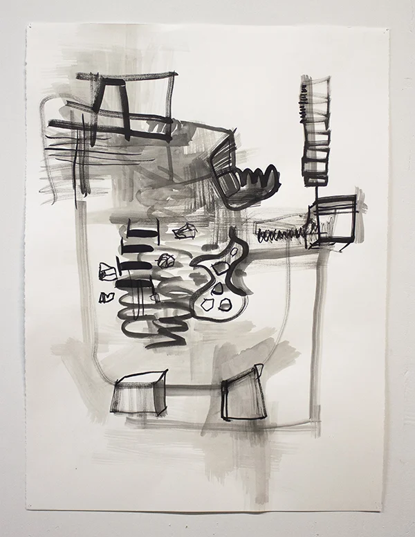 ink wash on paper, 2016 30 x 22 inches