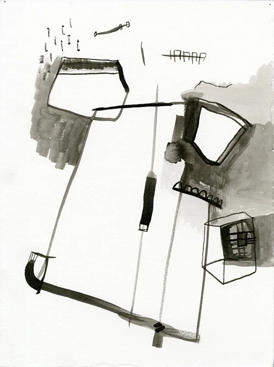 ink wash on paper, 2016 12 x 9 inches