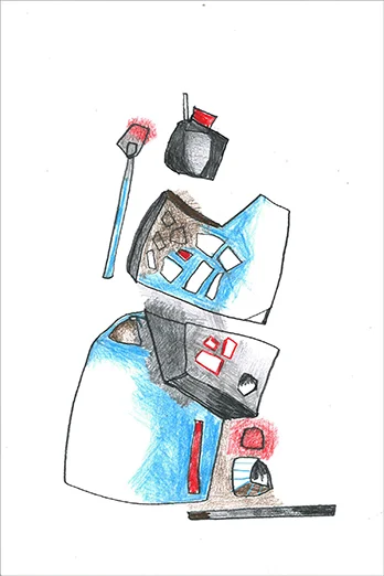 Colored pencil and graphite on paper, 2015 7 x 5 inches