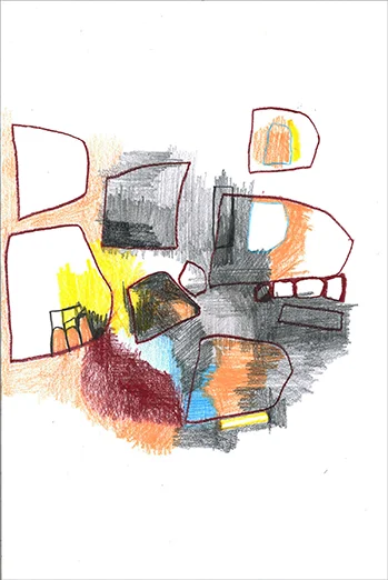 Colored pencil and graphite on paper, 2015 7 x 5 inches