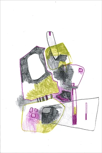 Colored pencil and graphite on paper, 2015 7 x 5 inches