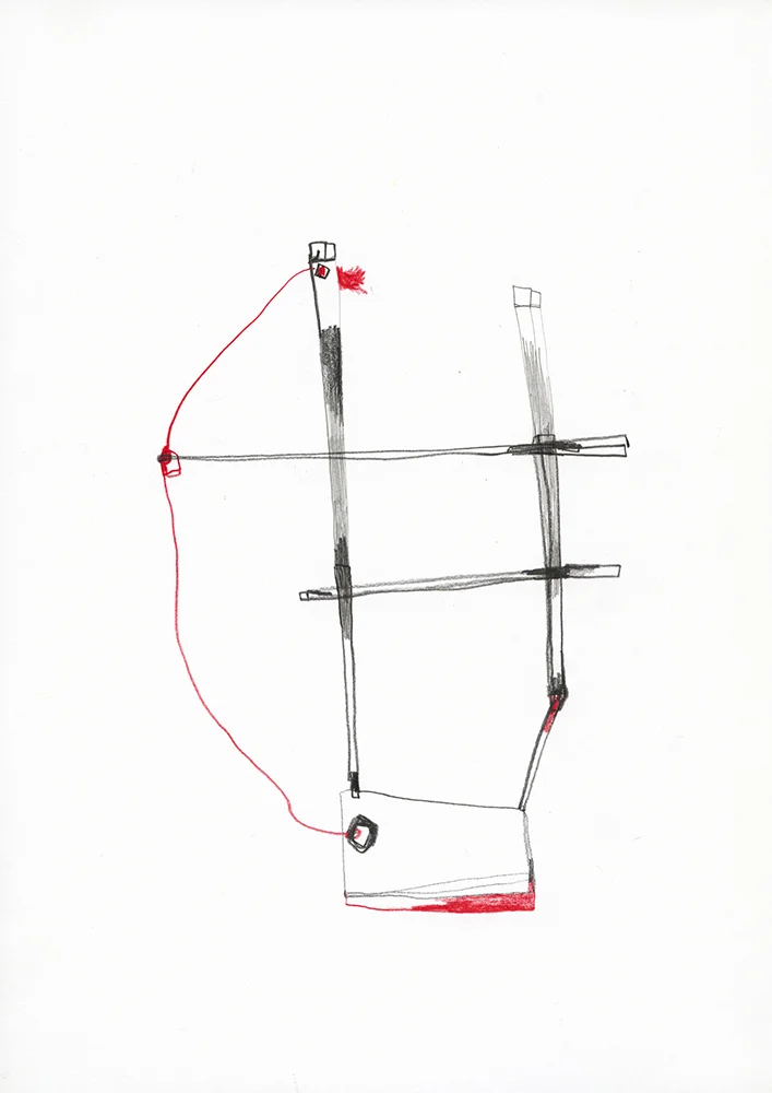 Graphite and colored pencil on paper, 2013 11.69 x 8.27 inches