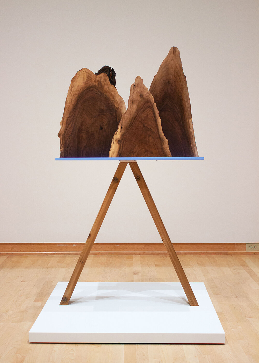  The Good Parts (mountains) Steel, paint, wood 59.5 x 32 x 10 inches Photo courtesy of John Michael Kohler Arts Center. 