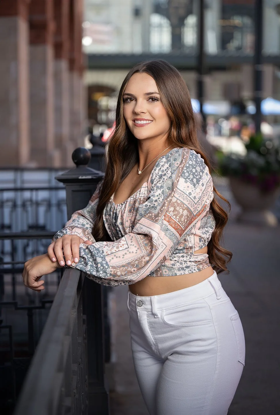 Downtown Denver senior portraits with an Urban setting for Grandview High School senior, Aurora, CO