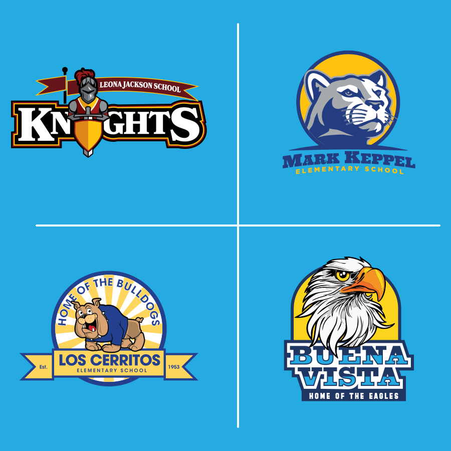  Logo design for various schools within the Paramount School District. 