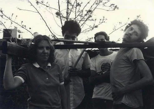 Paris 1942 circa 1982. L to R: Moe Tucker, Alan Bishop, Richard Bishop, Jesse Srogoncik (photo by Holiday)