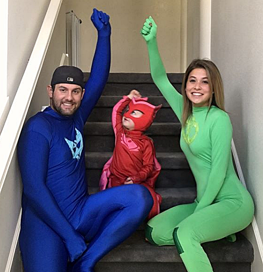 Lawrence, Aurora, and Grace, Halloween 2017. 