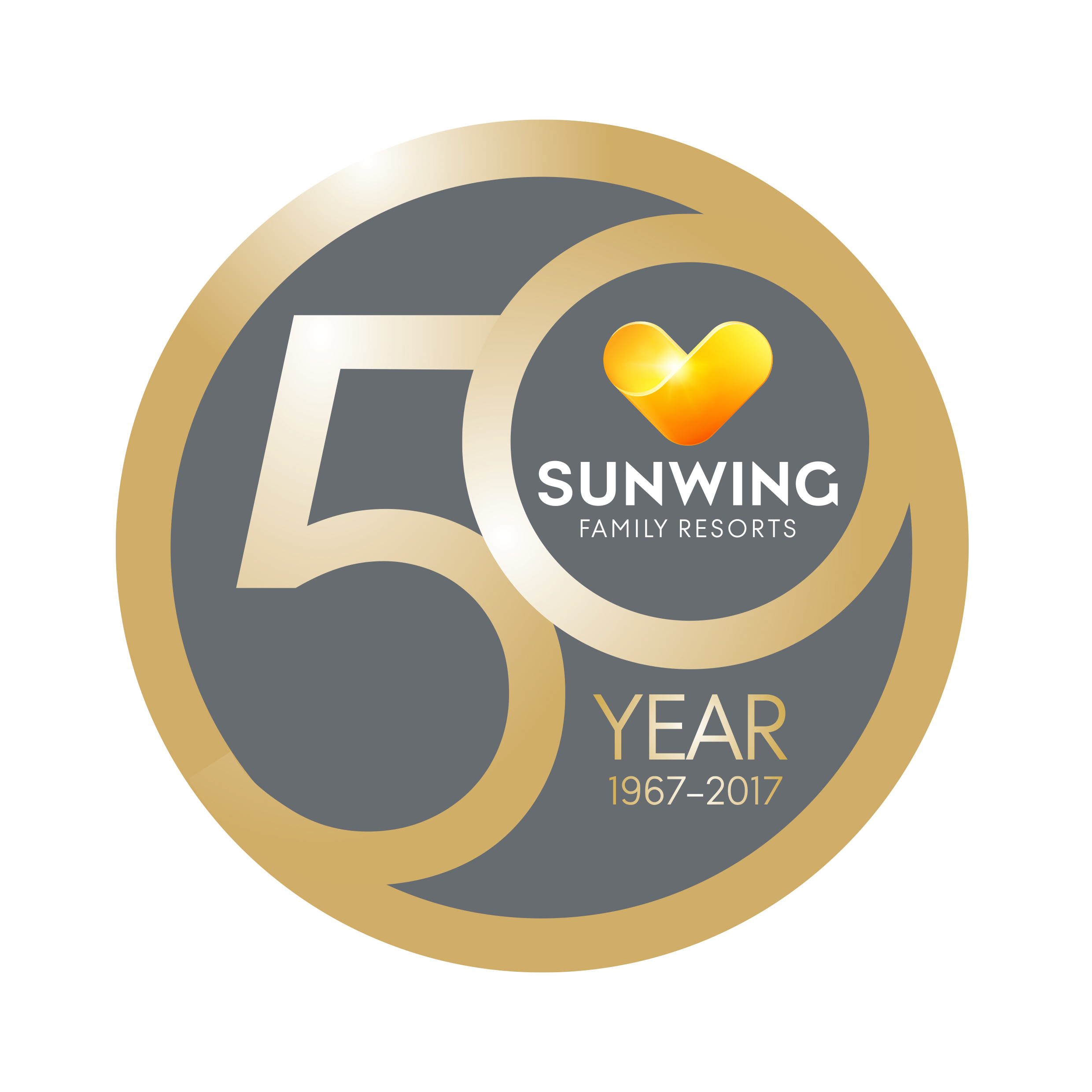 Logo "SUNWING 50 YEARS"