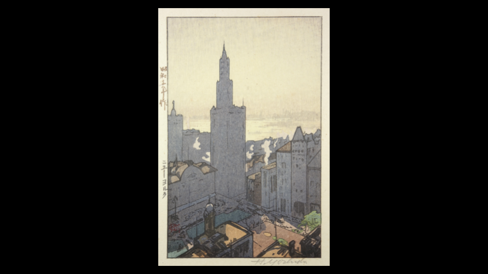 New York, disegnata da Hiroshi Yoshida.