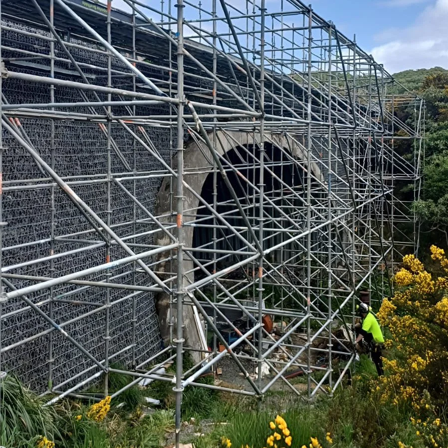 Another great project delivered by our team &mdash; providing full scaffold access to a challenging site with steep terrain and limited entry points.

The result is a stable, compliant scaffold system that enables other trades to work safely and prod