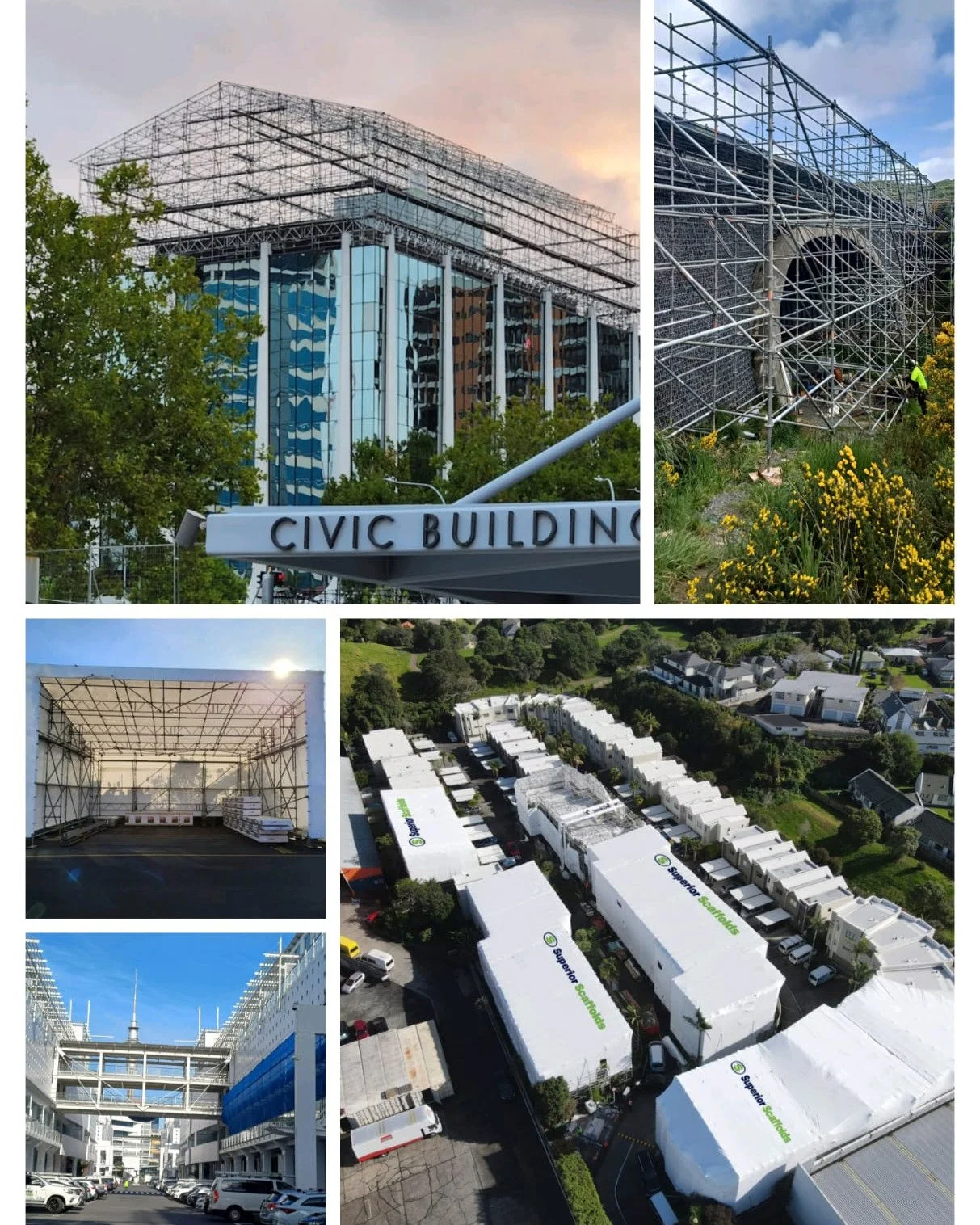 Building safer, smarter, and stronger &ndash; one project at a time.

No matter the scale or challenge, Superior Scaffolds provides the reliability, safety, and experience you can trust.

Proudly supporting projects throughout New Zealand.

#scaffold