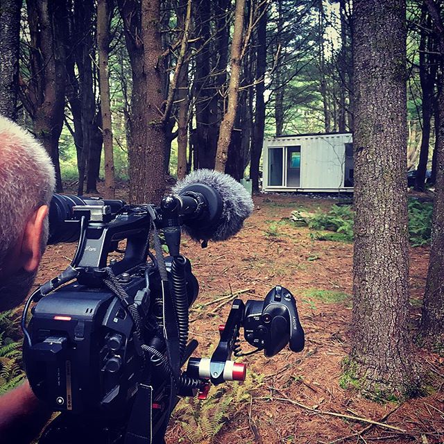 #reuters #tv trekked up to the woods to shoot our buildout for an upcoming episode of their show Generation Maker. We&rsquo;ll let you know when it&rsquo;s going to broadcast #container #cabinlife #cabinporn #ecofriendly #offgrid #woods