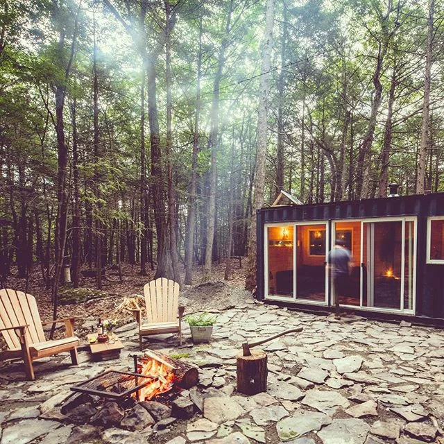 Outdoor cooking just tastes better. If it rains, finish eating inside the cabin. It never leaks.