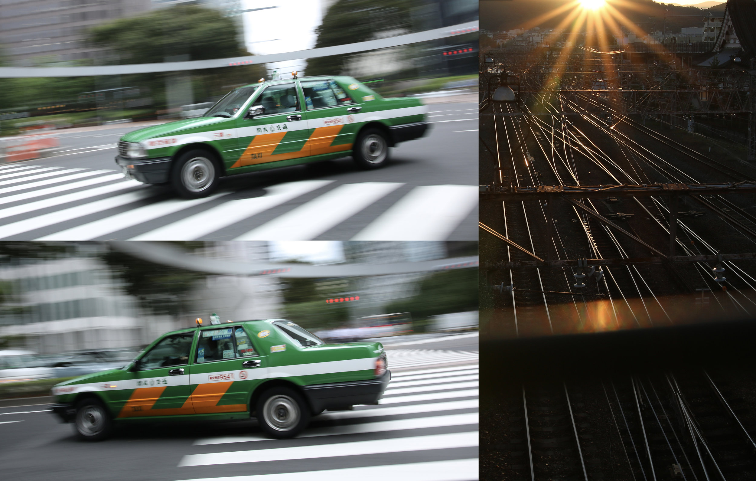 classic Tokyo taxi cabs. and there’s that rising sun.