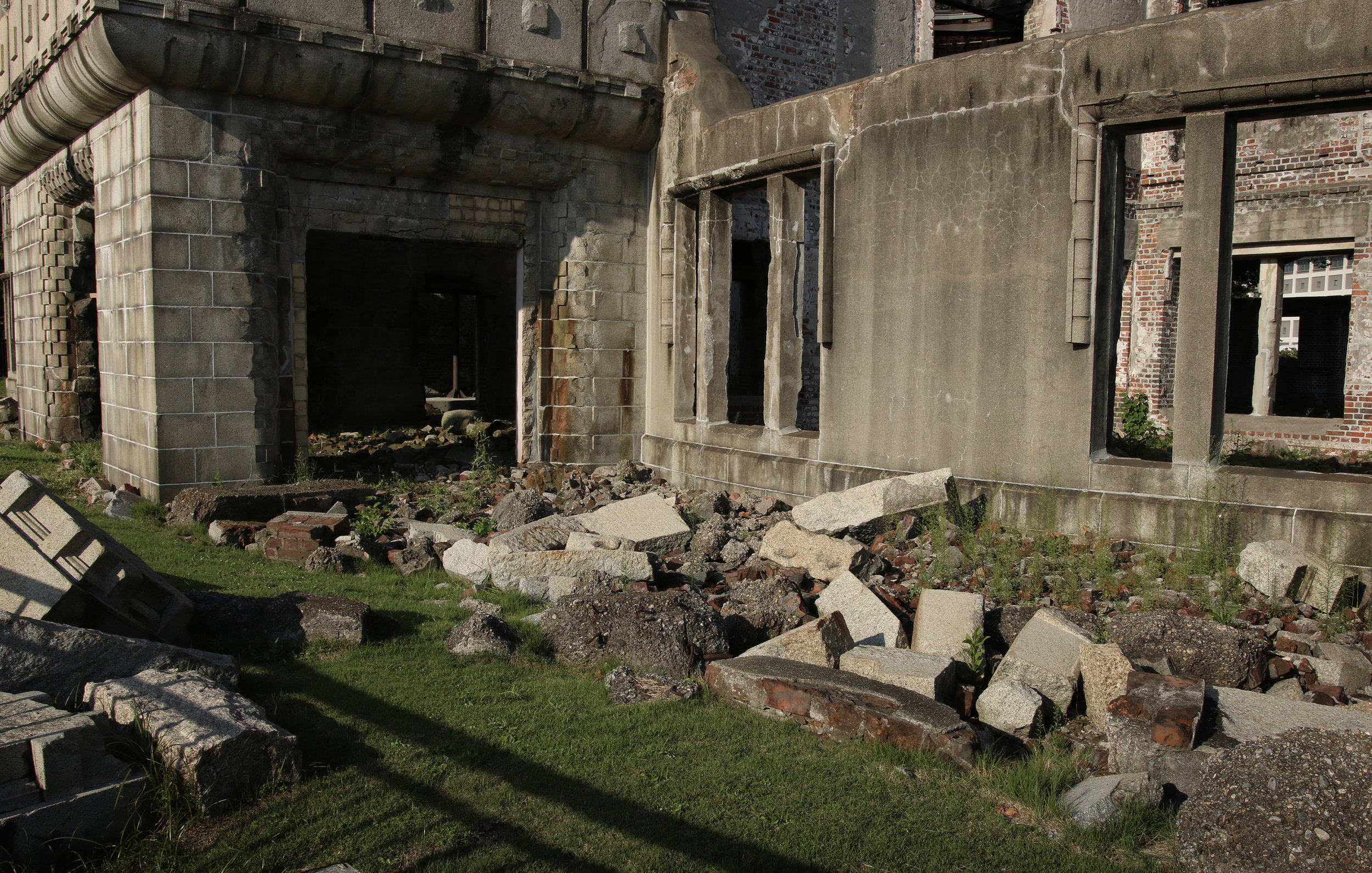 remaining rubble after the blast