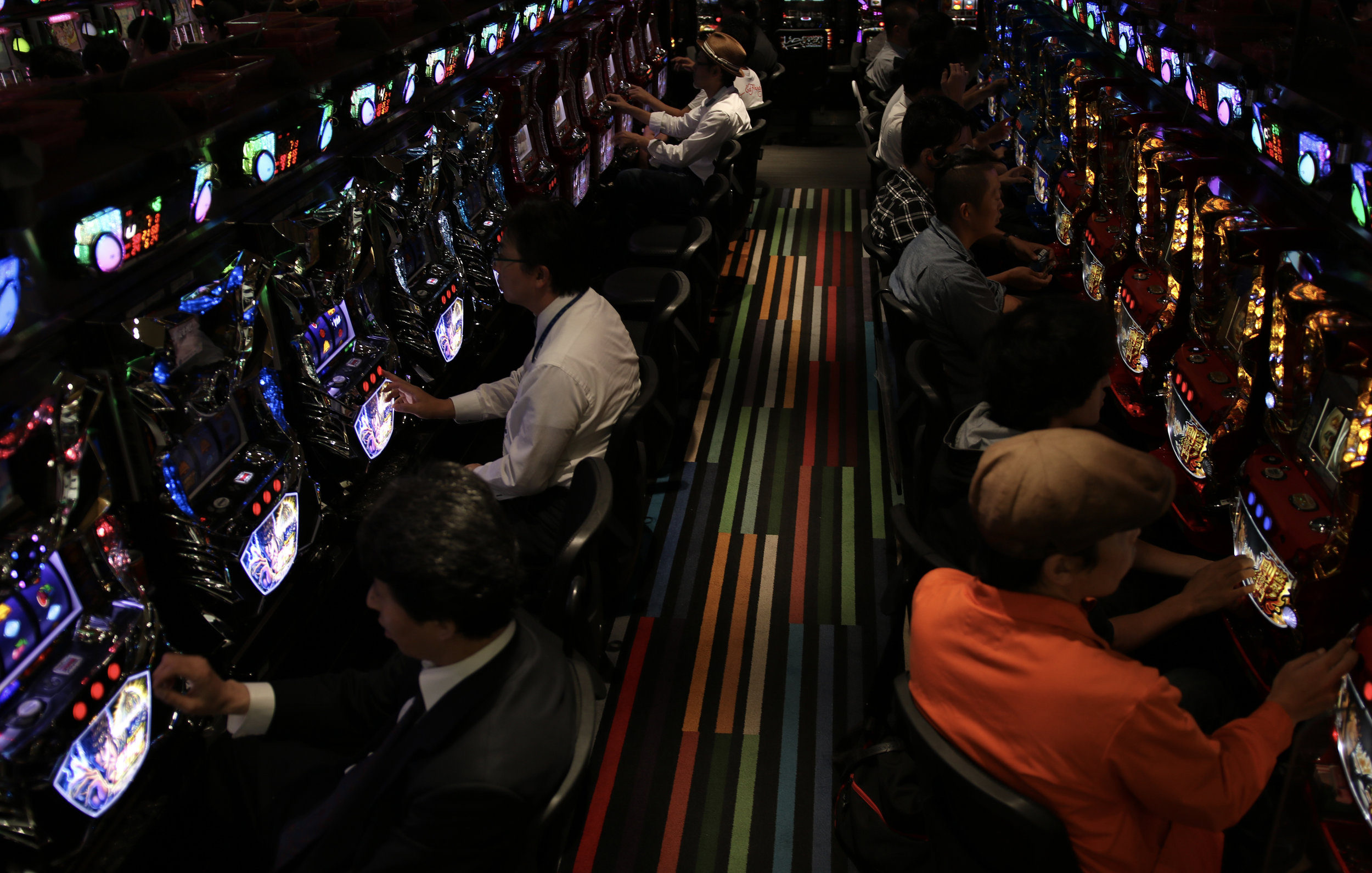 pachinko parlours; earplugs required