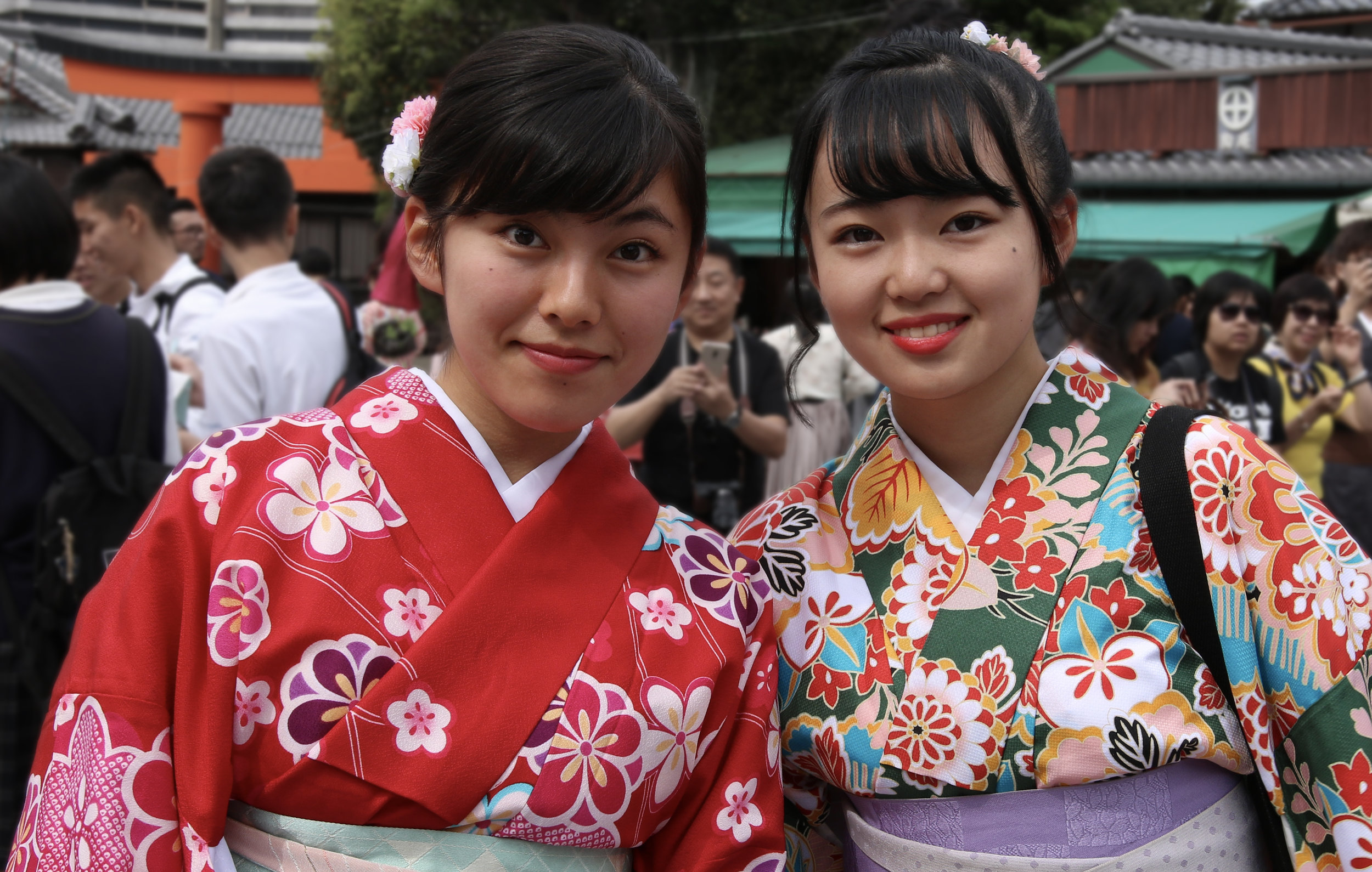 beautiful traditional dress: Furisode kimonos