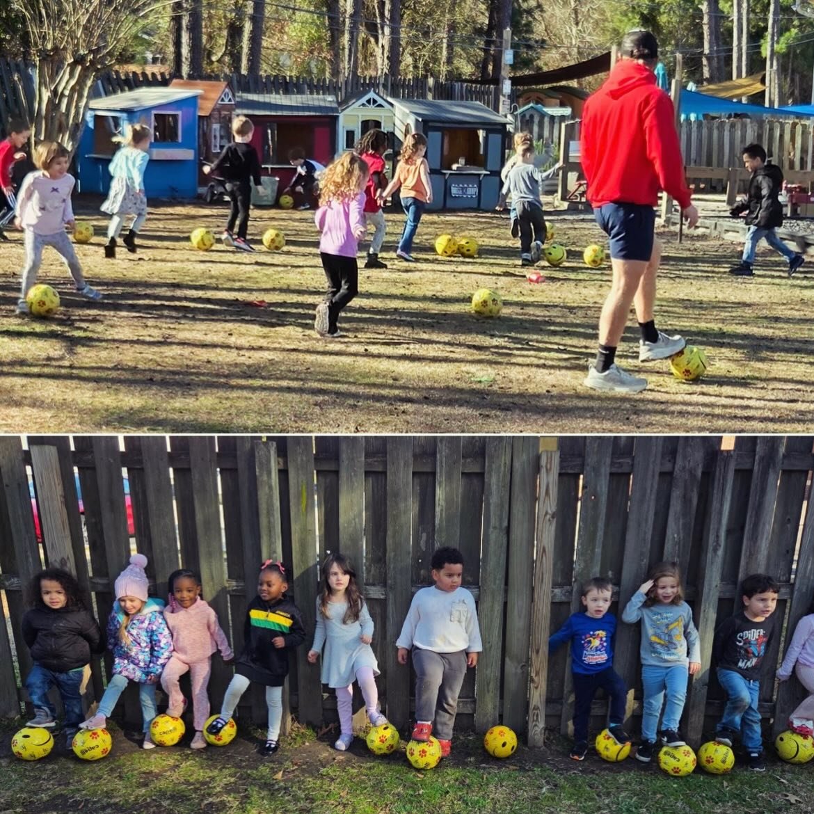 Weekly daycare soccer classes.
Weekly confidence building.
Weekly skills improvement.
Weekly fitness.
Weekly FUN!

#happyfeetcharleston #charlestonsoccer #charlestonsc