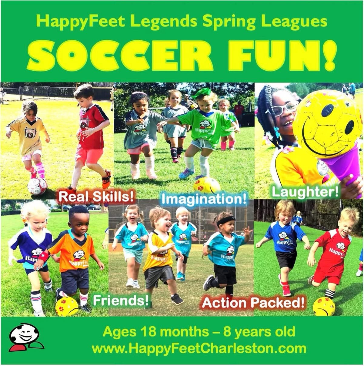 Spring Soccer FUN! in March- April 2026- Register NOW! 

⚽️FUN, Caring, Professional Coaches

⚽️Award Winning Curriculum

⚽️Engages the growing minds of kids ages 18 months to 8 years old!

⚽️Active and creative stories, skills and games! 

⚽️Legends