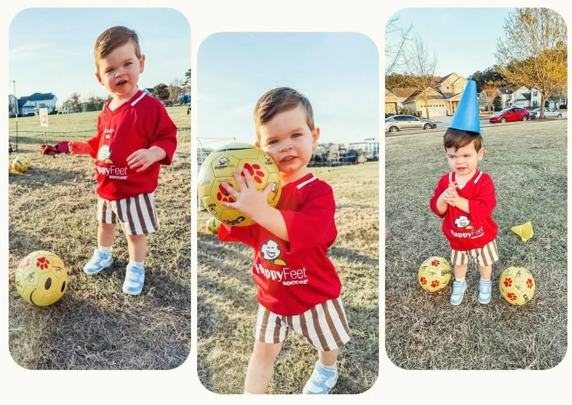 Tiny Toes for 18 months + 
Storytime with Bob the Soccer Ball.
Move, Laugh, Learn, Play.
Soccer with a smile! ⚽️❤️😃 

#happyfeetcharleston #charlestonsoccer #charlestonsc #summervillesc