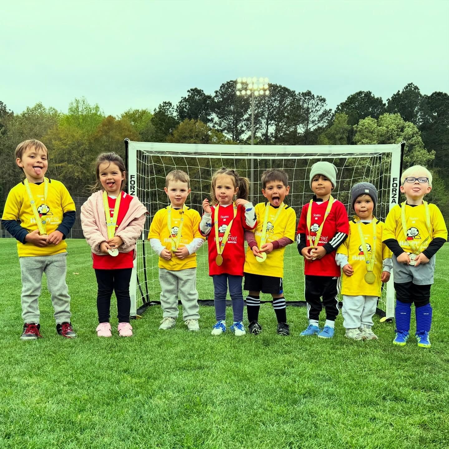 🏅 Medal week!!! 🏅Rewarding our players for being Brave and Creative all season long each in their own way. We love to watch them learn and grow playing the beautiful game! ⚽️❤️😃 

Join us again for Spring 2 for more silly adventures with Bob the S