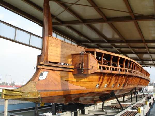 H. N. Olympias, a modern replica of a Greek trireme, similar to what St. Paul would have sailed on