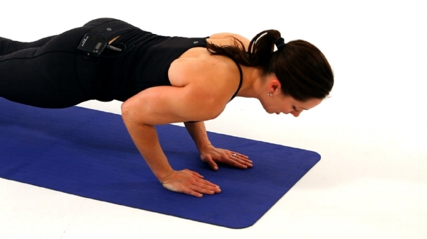 The Close Hand Push Up will work your core, chest, shoulders and triceps.