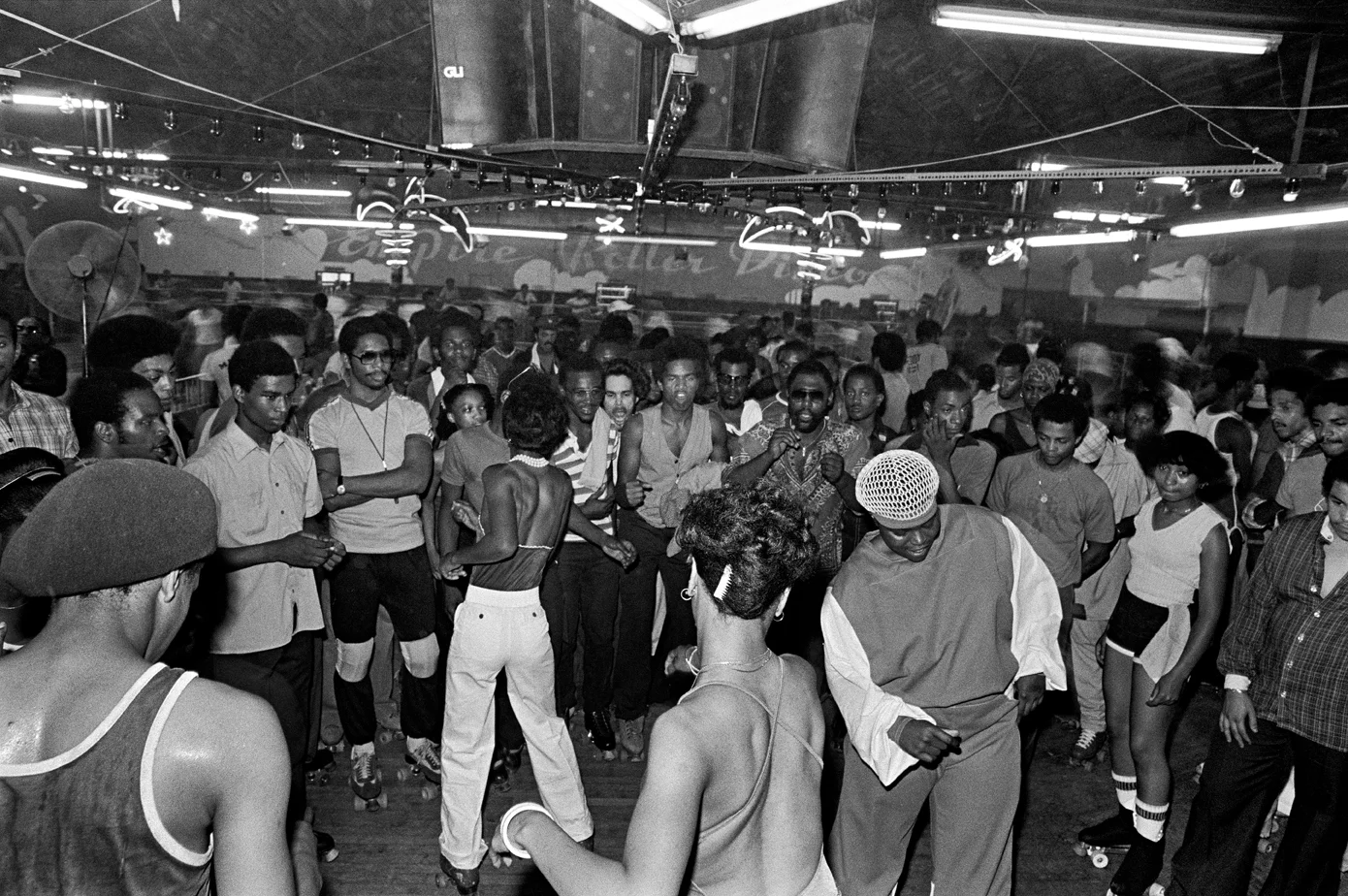 Empire Roller Disco, 1979, © Bill Bernstein from DISCO: The Bill Bernstein Photographs" (Reel Art Press, 2015)