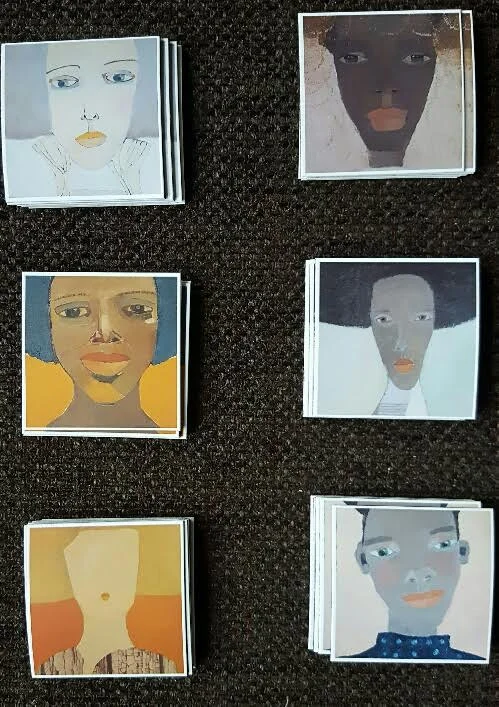 Magneter från Sticky9 med mina tavlor tryckta på. De kostar 25 SEK styck och fem för 100 SEK. Storleken är 5 x 5 cm