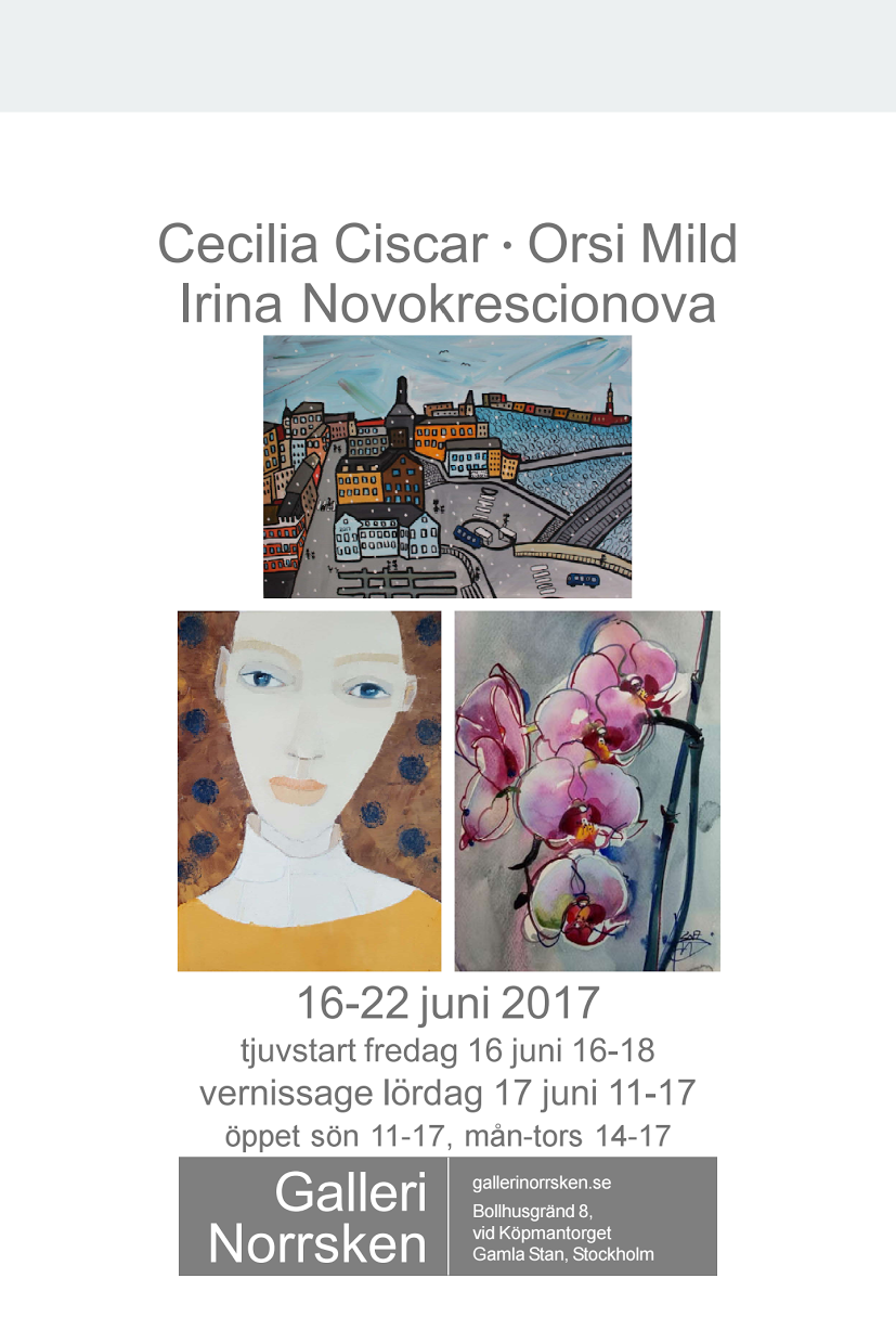Samlingsutställning i juni på Galleri Norrsken, det ser jag verkligen fram emot!
