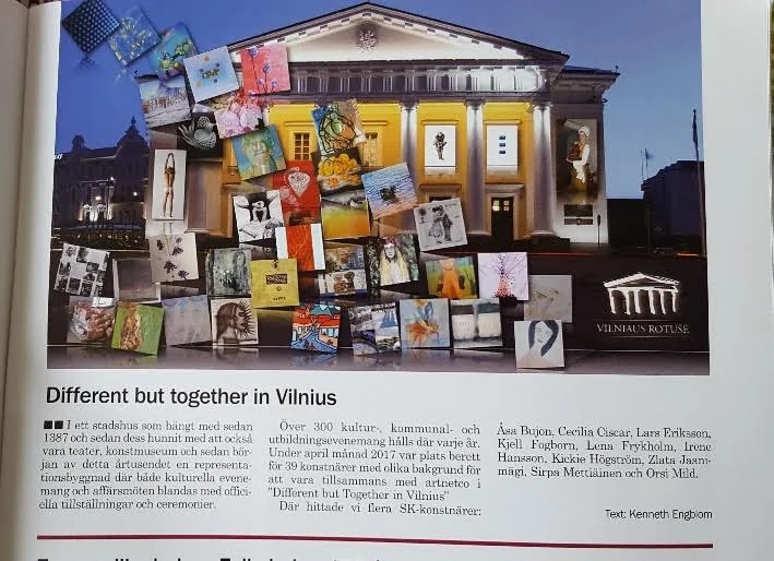 I senaste numret av Bildkonstnären (en tidskrift som Svenska konstnärsförbundet ger ut) nämns utställningen i Vilnius, där jag deltog.
