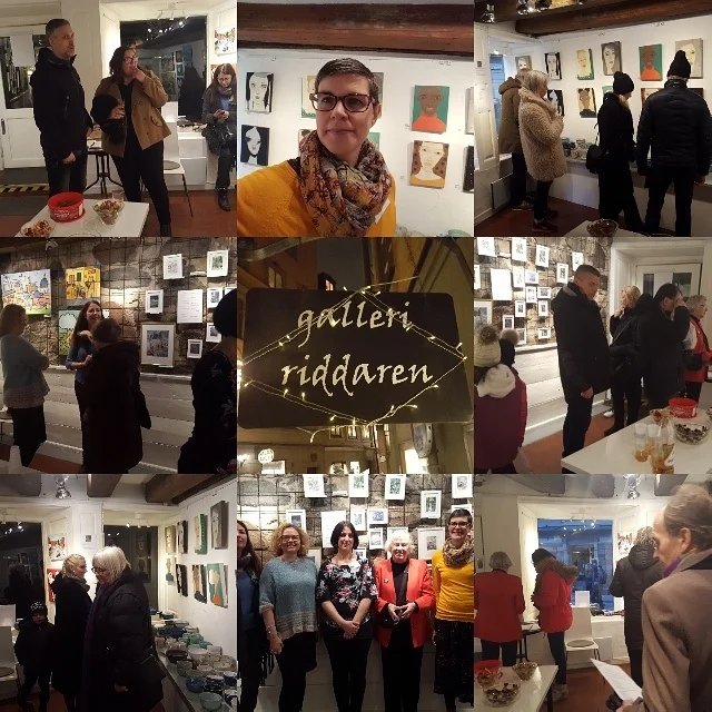 Bildcollage från utställningen på Galleri Riddaren i Gamla stan. Pågick 8-14 december. 