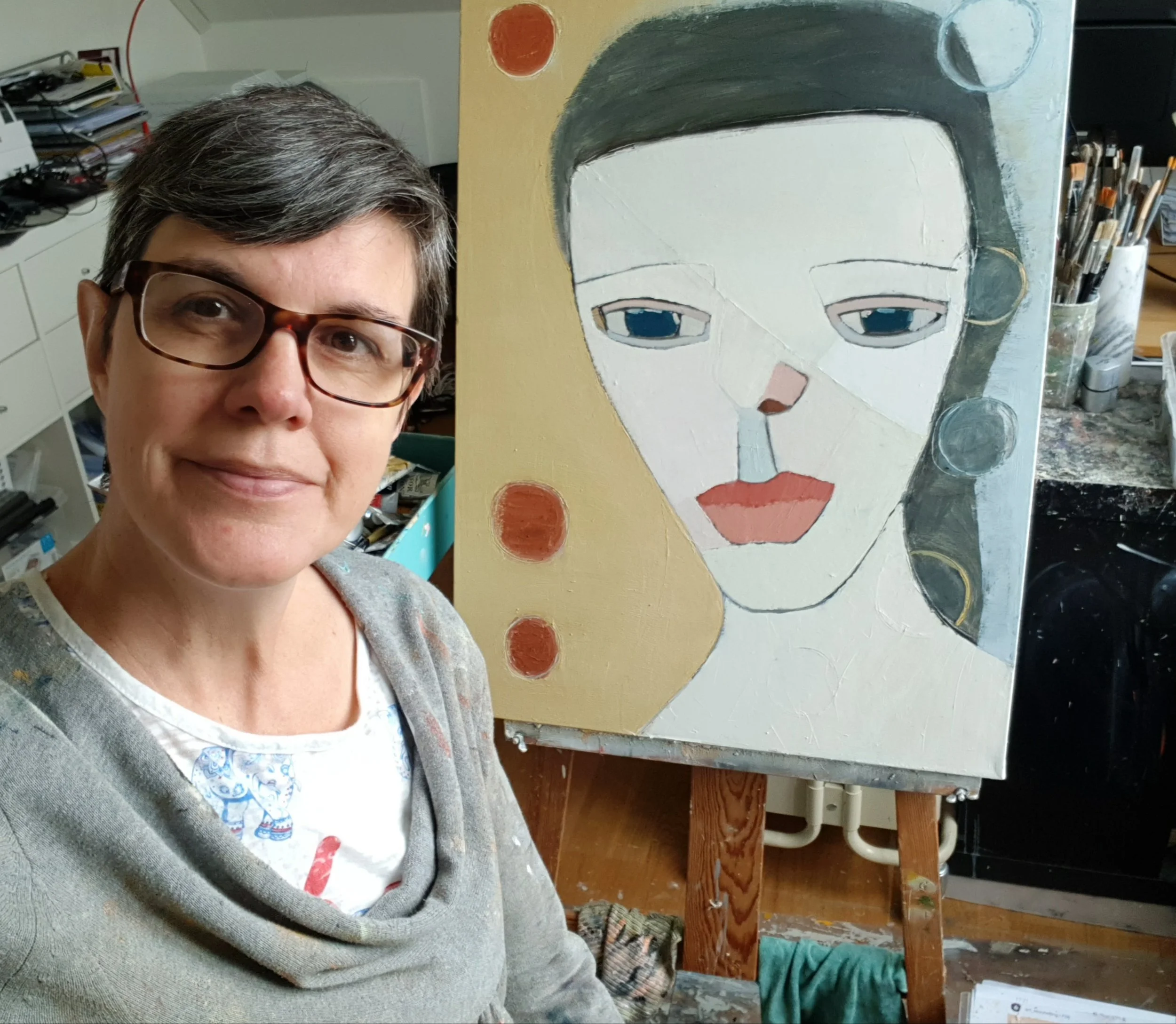 Senaste alstret och jag, Here I am, 60 x 80 cm i olja.