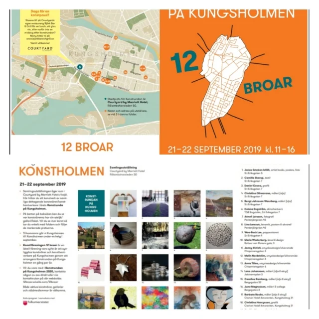 23 konstnärer deltar på Konstrundan på Kungsholmen, varav jag är en. Stolt och glad!