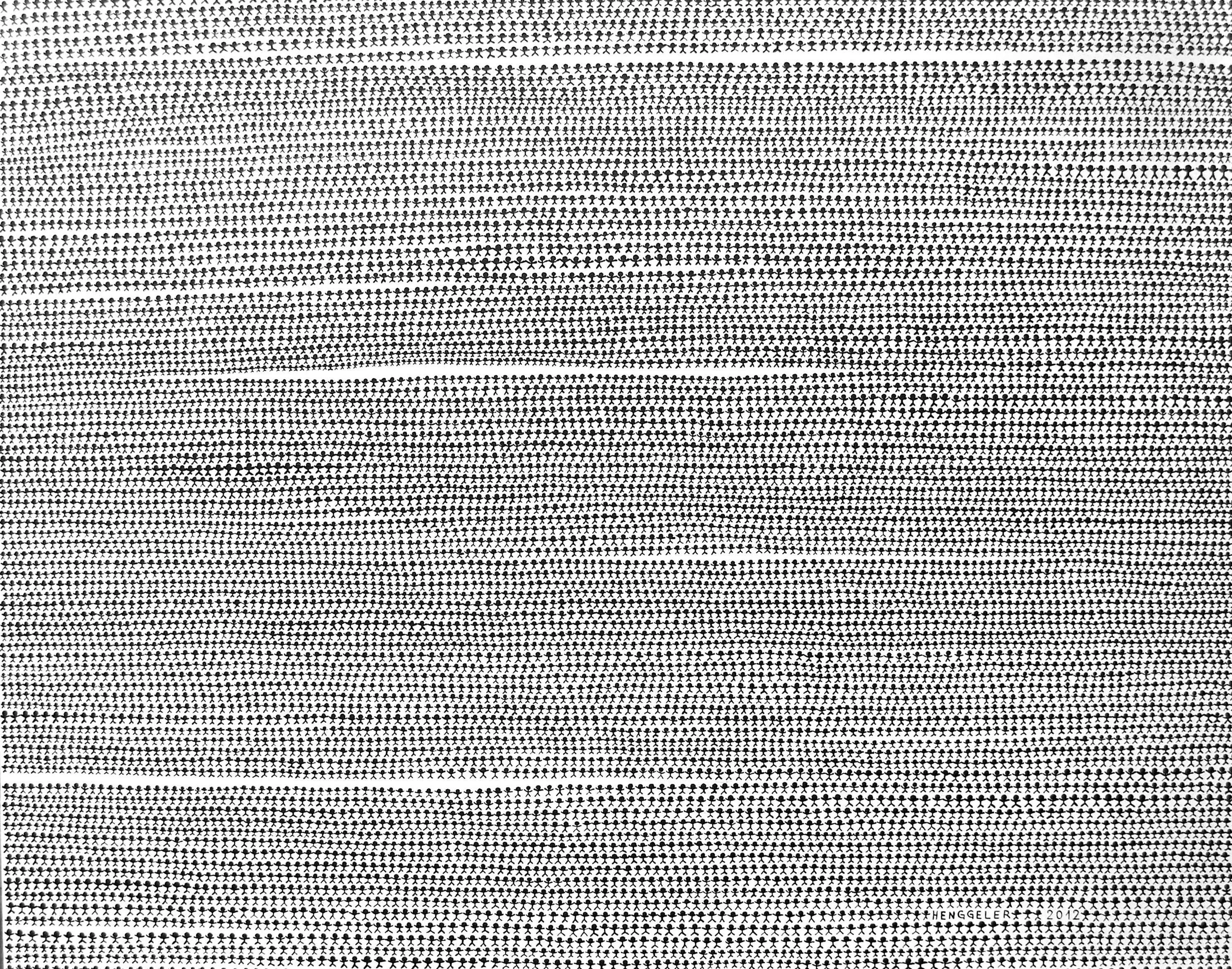 HUMAN MONOCHROME (monochrome humain) acrylique sur toile, 150x120cm VENDU