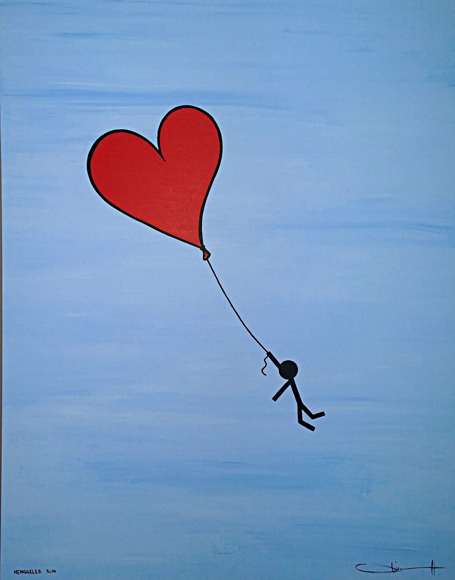 HOLD ON TO LOVE (accroche toi à l’amour) acrylique sur toile, 150x120cm 3'600 euros
