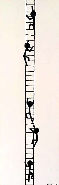 I DID IT MYWAY (je l’ai fait à ma manière) acrylique sur toile, 90x30cm 720 euros