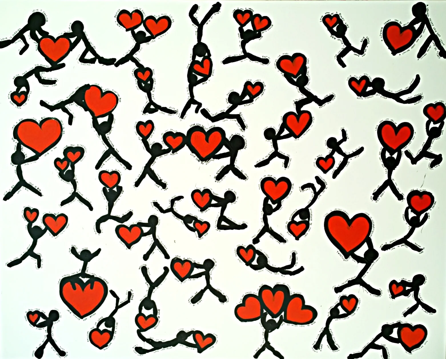 LOVE CAN ... (l’amour peut …) acrylique sur toile, 200x160cm 7'800 euros