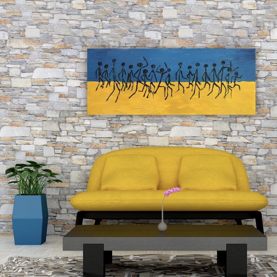 "THROUGH THE DESERT" signed original painting