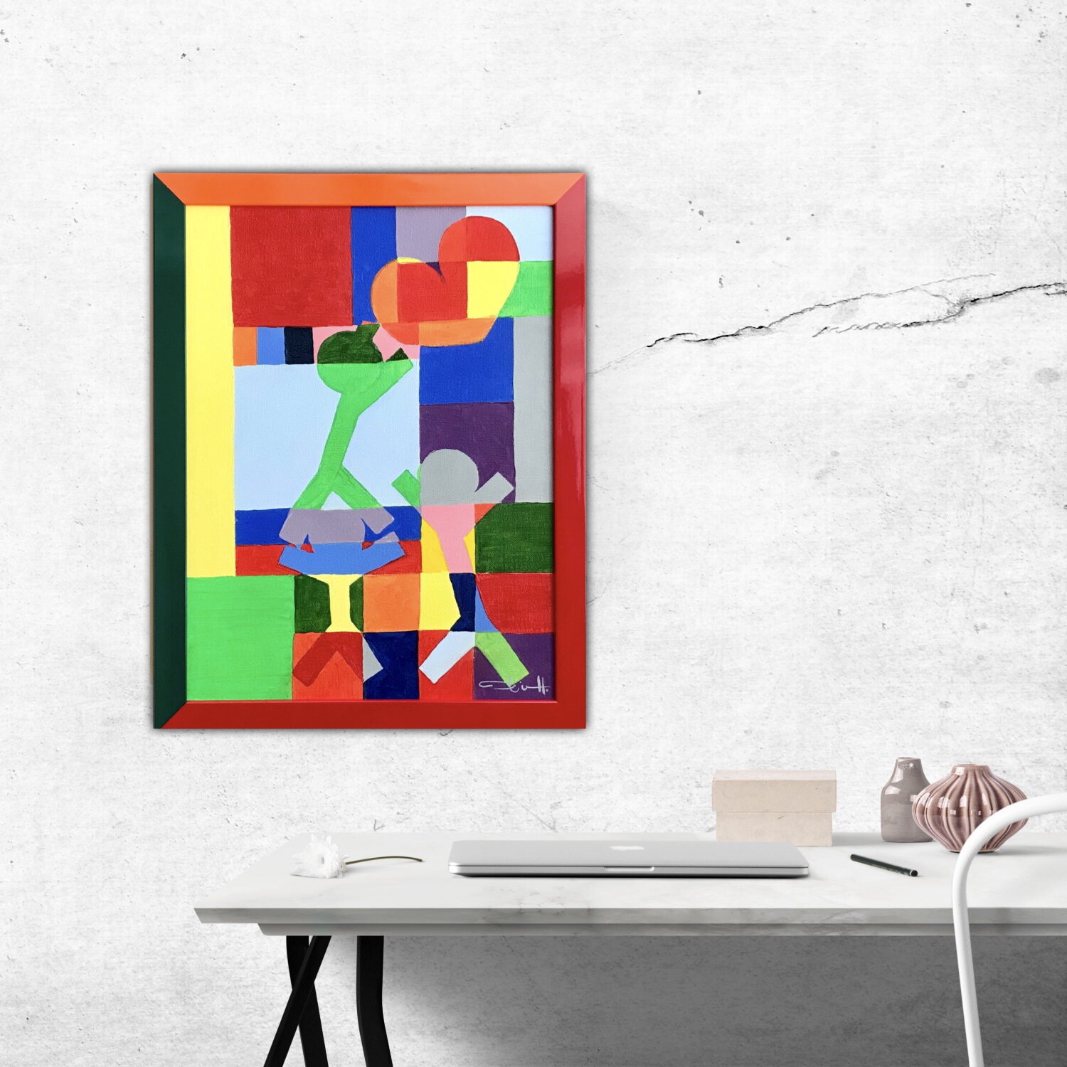 "LOVE MOSAIC 2" signed original painting